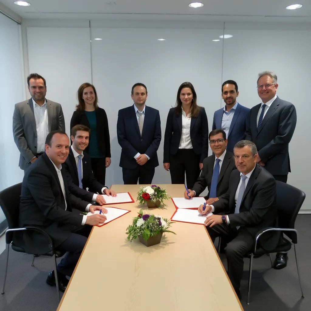 Firma de convenio con empresa tecnológica